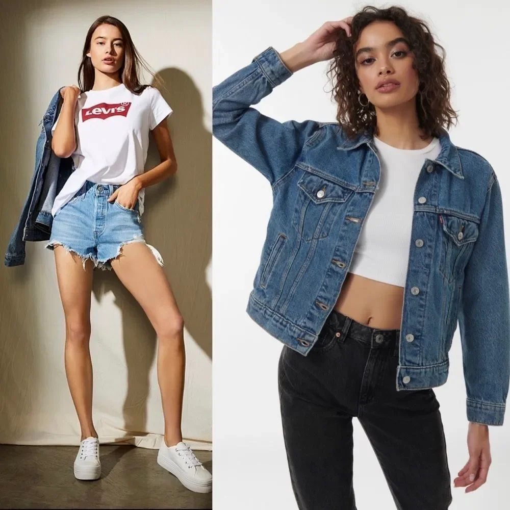 NWT Levi's Ex-Boyfriend Trucker Jean Jacket - Picture 6 of 16